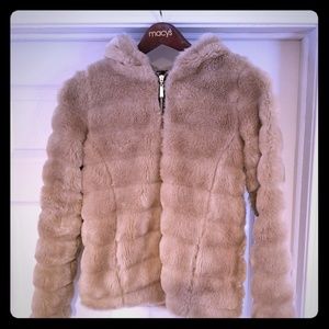 Zuiki Faux Fur Tan Coat Size S